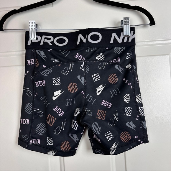 Nike Pro shorts youth Large black/ logo - Picture 4 of 4